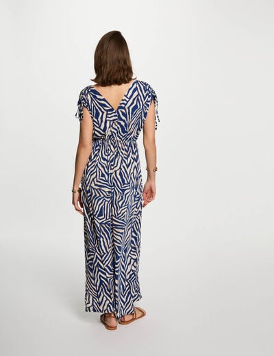 Printed maxi straight dress multicolor women