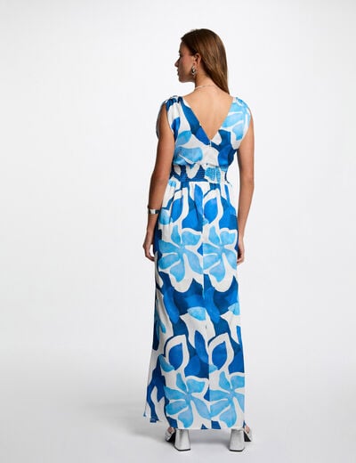 Printed maxi straight dress multicolor women