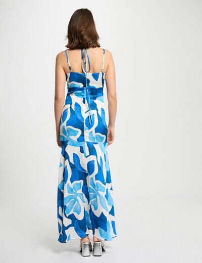 Printed maxi straight dress multicolor women