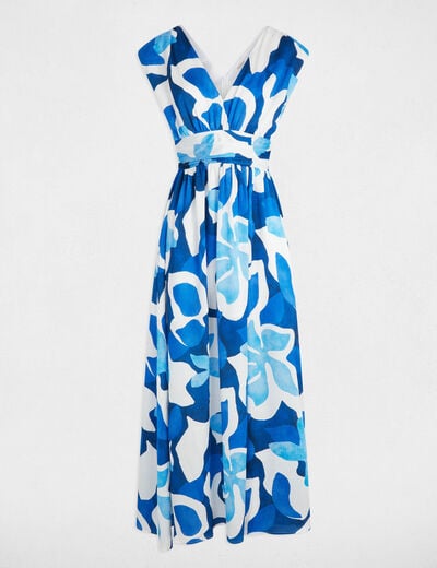 Printed maxi straight dress multicolor women