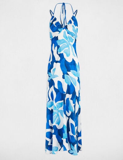 Printed maxi straight dress multicolor women
