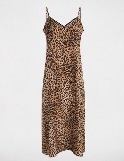 Printed straight midi dress multicolor women