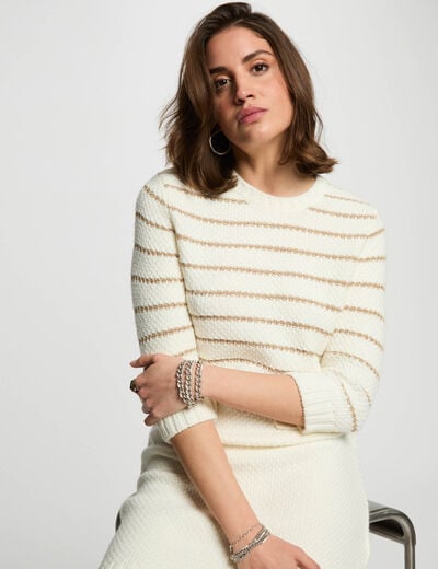 Fitted mini knitted dress white women