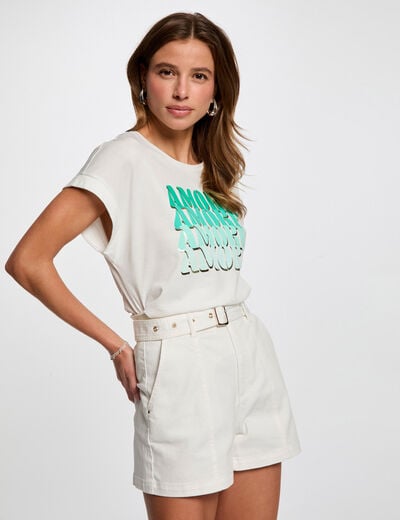 T-shirt with message white women