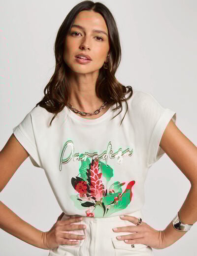 T-shirt with message white women