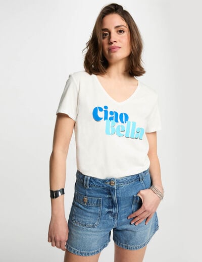 T-shirt with message white women