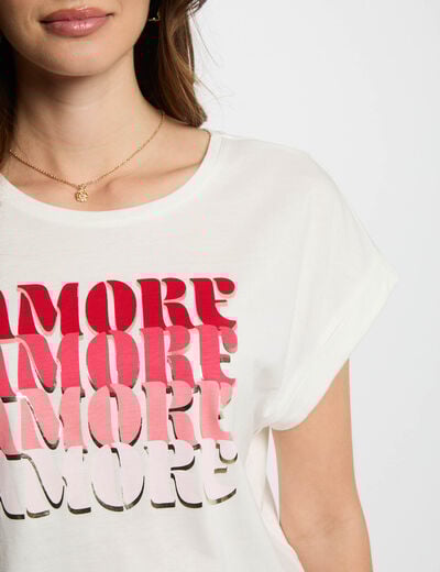 T-shirt with message white women