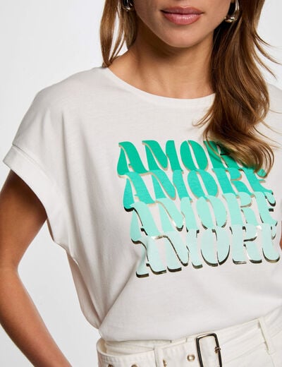 T-shirt with message white women