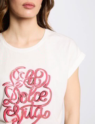 T-shirt with message white women