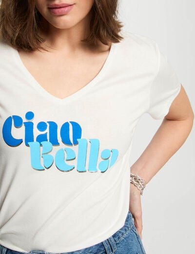 T-shirt with message white women