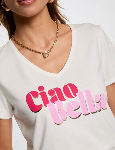 T-shirt with message white women