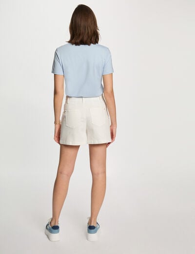 T-shirt with message sky blue women