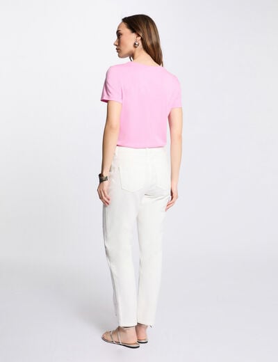 T-shirt with message pink women