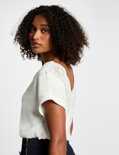 Short-sleeved t-shirt white women