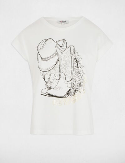 Short-sleeved t-shirt white women