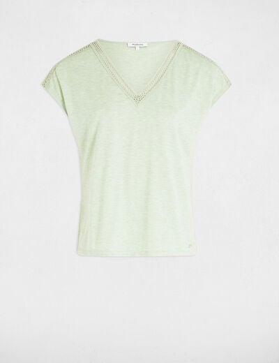 Short-sleeved t-shirt light green women