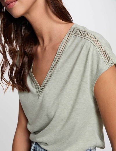 Short-sleeved t-shirt light green women