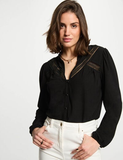 Long-sleeved t-shirt black women