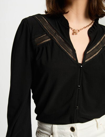 Long-sleeved t-shirt black women