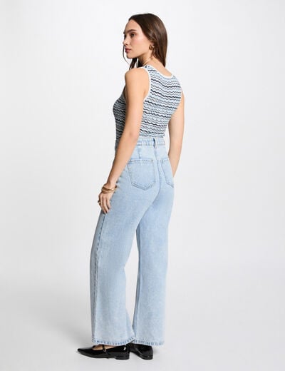 Sleeveless knitted top multicolor women