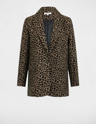 Jacket leopard print multicolor women